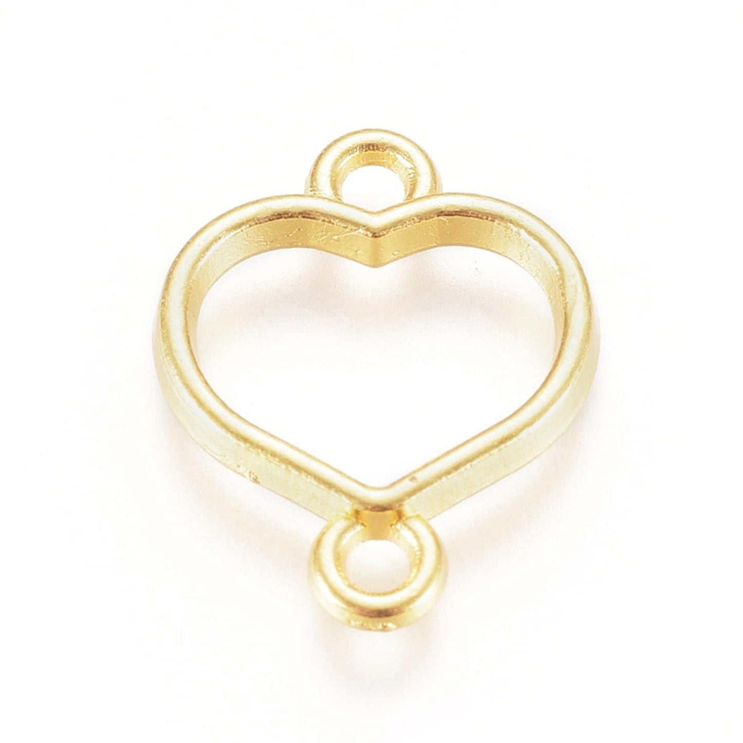 Heart Open Back Bezel Jewellery Link Connector, Heart Open Back Link Connector for UV resin, Heart Link Charms, Flower Necklace Pendants