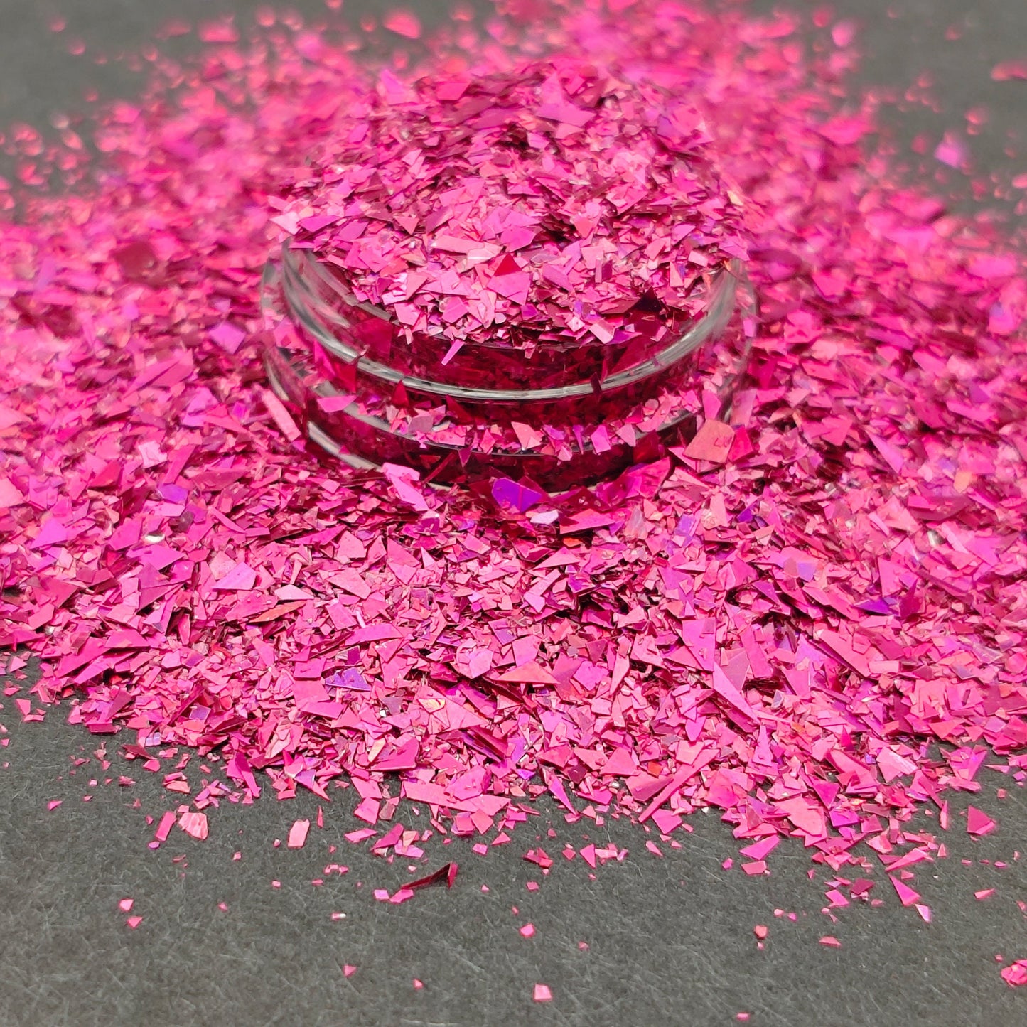 Holographic Rose Red Glitter Flakes, Holographic Cellophane Glitter Flakes, Rose Red Glitter Shards, Craft Supply, Nail Art Glitter