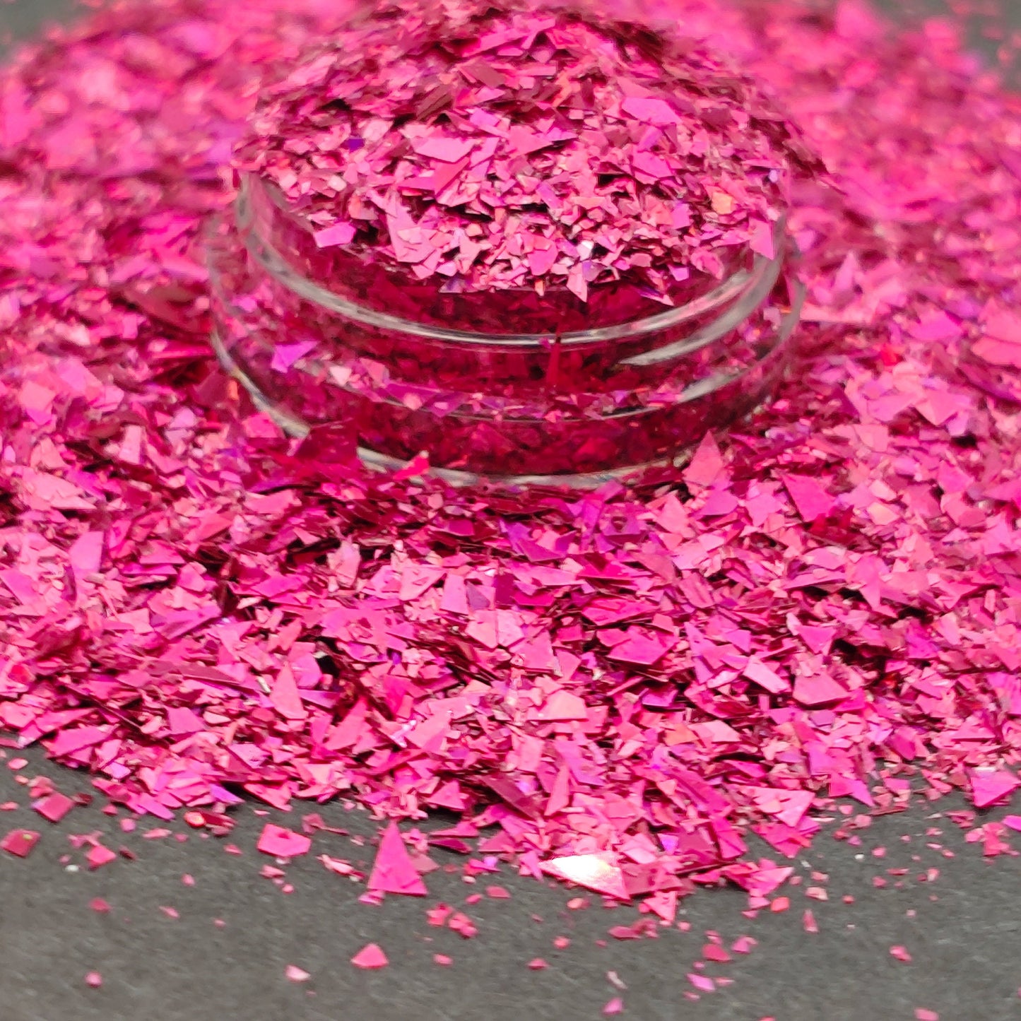 Holographic Rose Red Glitter Flakes, Holographic Cellophane Glitter Flakes, Rose Red Glitter Shards, Craft Supply, Nail Art Glitter