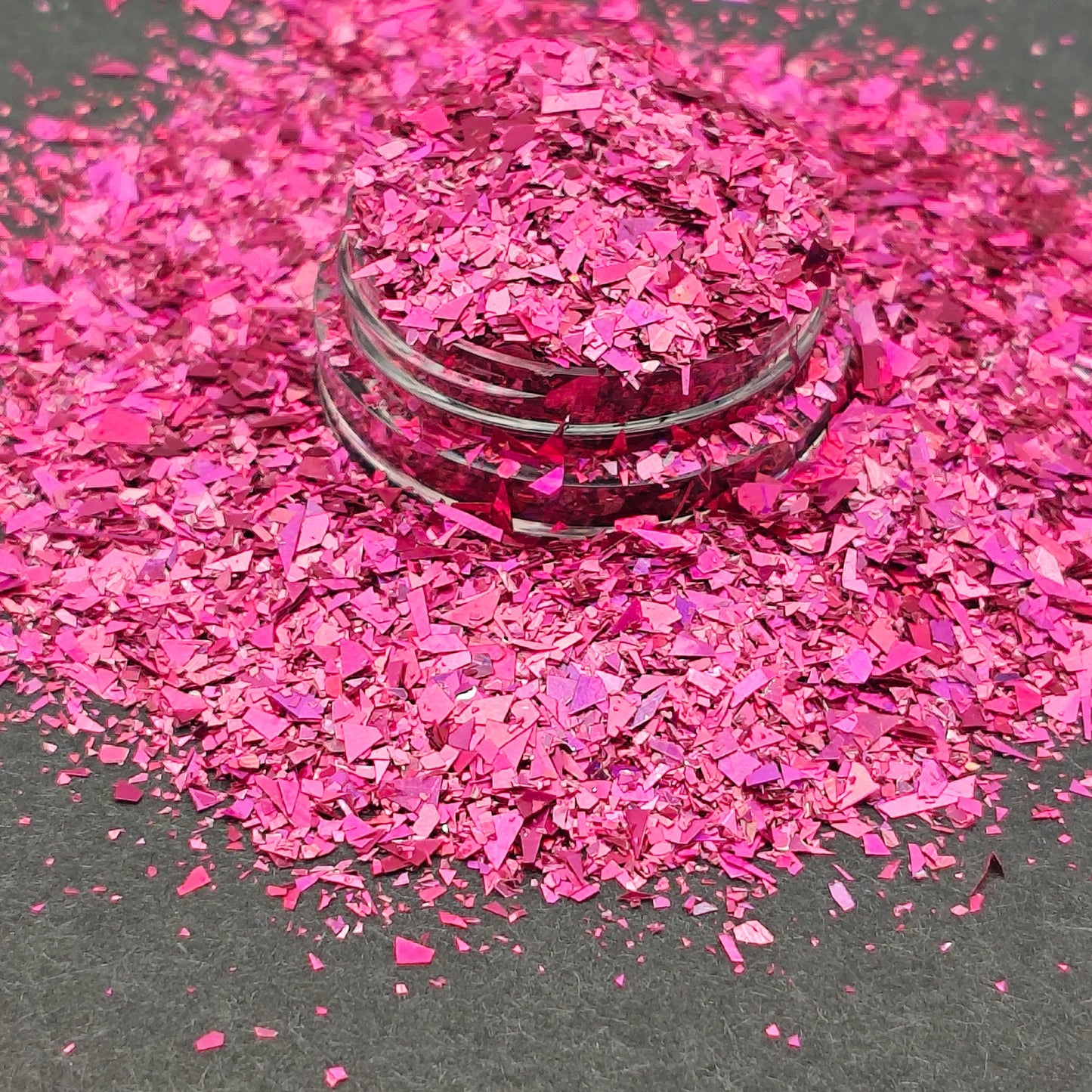 Holographic Rose Red Glitter Flakes, Holographic Cellophane Glitter Flakes, Rose Red Glitter Shards, Craft Supply, Nail Art Glitter