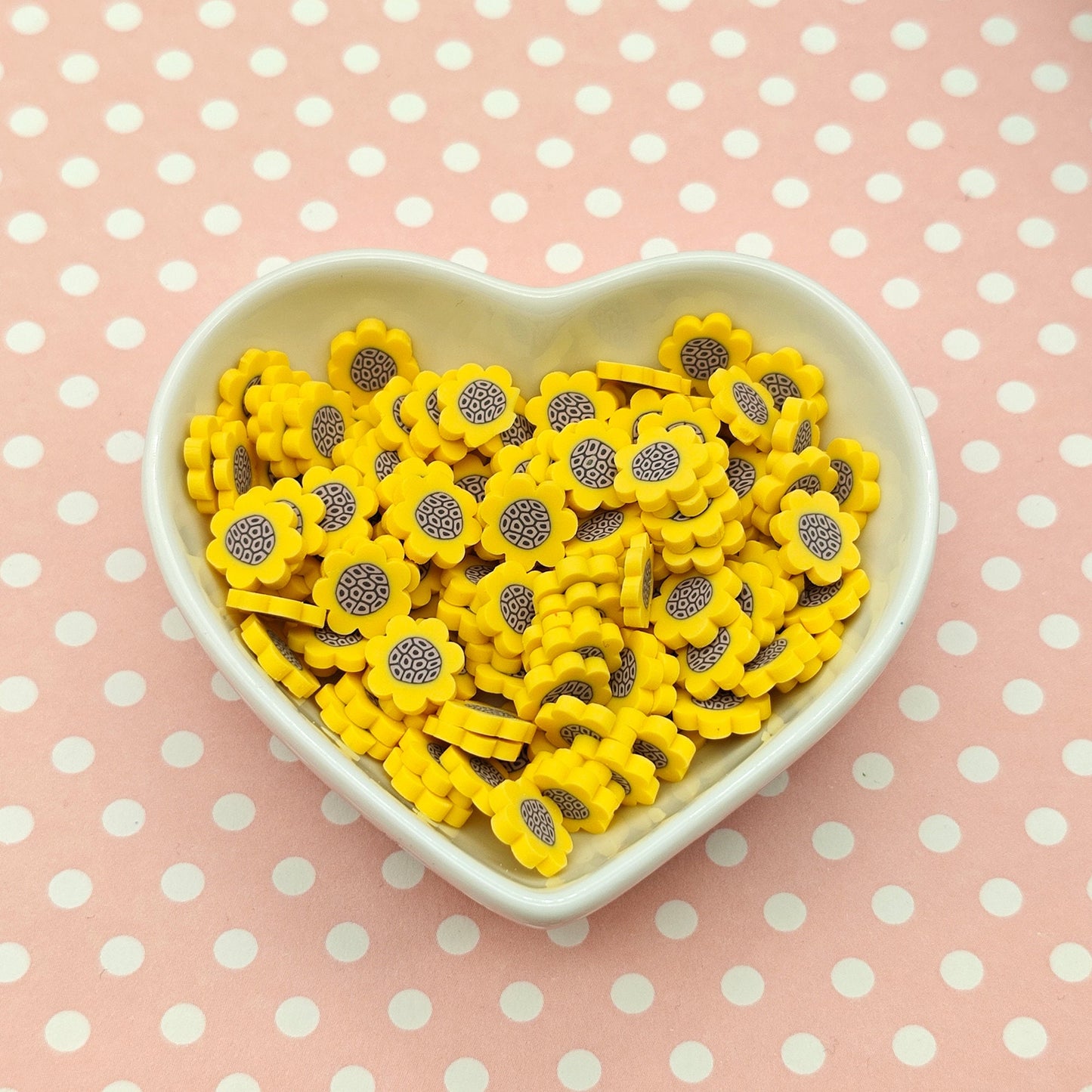 Sunflower Clay Fimo Slices, Resin Craft Supplies, Polymer Clay Slices, Slime Supplies, Epoxy Resin Filler, Craft Supplies, Resin Supplies