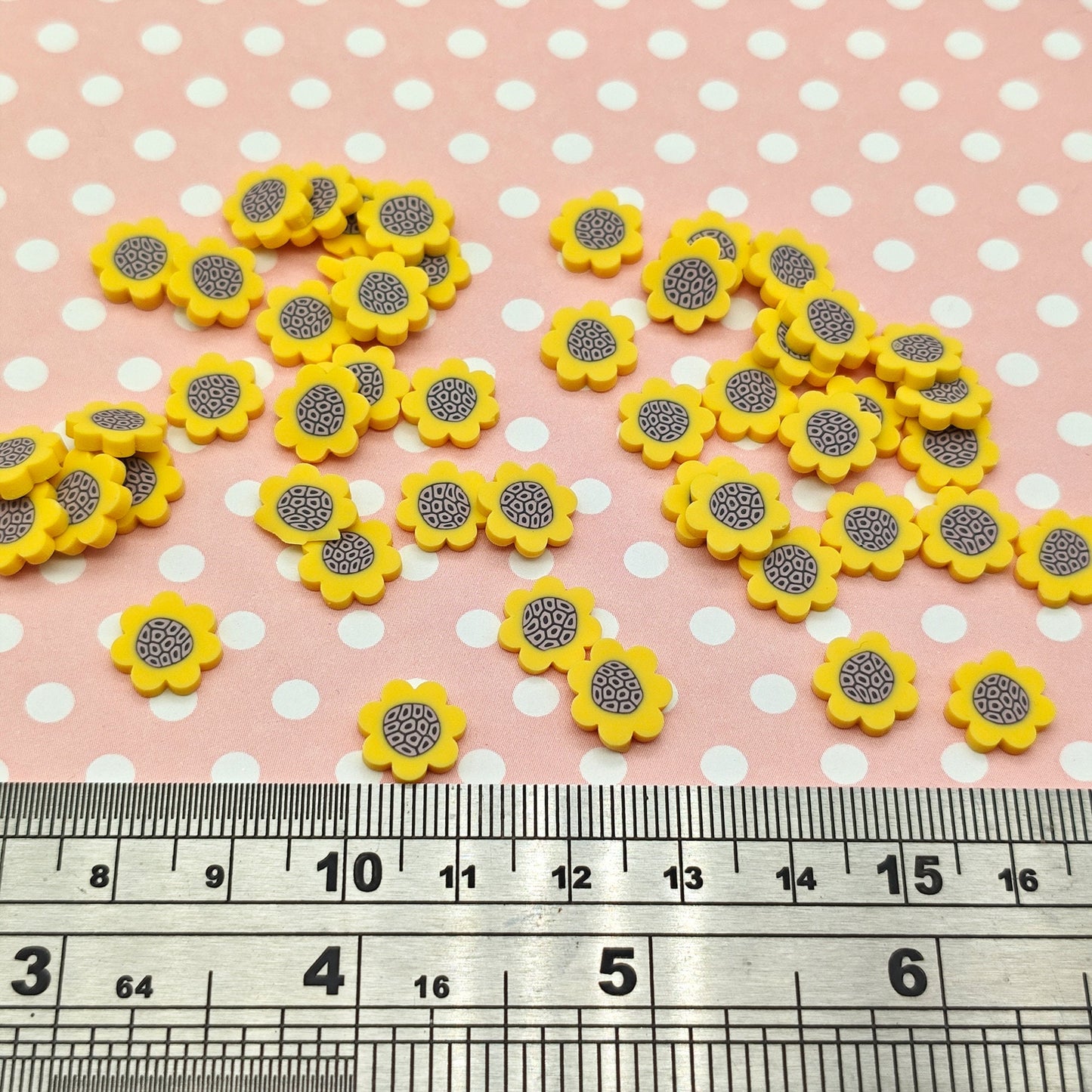 Sunflower Clay Fimo Slices, Resin Craft Supplies, Polymer Clay Slices, Slime Supplies, Epoxy Resin Filler, Craft Supplies, Resin Supplies