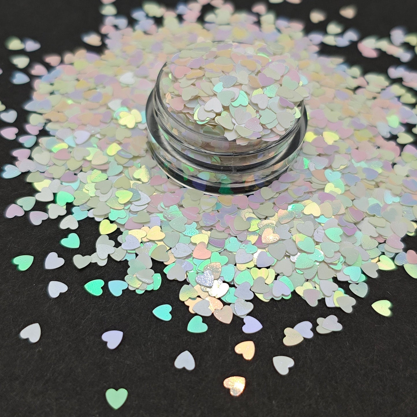 Pastel Hearts Glitter, Pastel Heart Shape Glitter, Heart Rainbow Mix Nail Art Glitter, Paillettes Glitter, Rainbow Herat Glitter