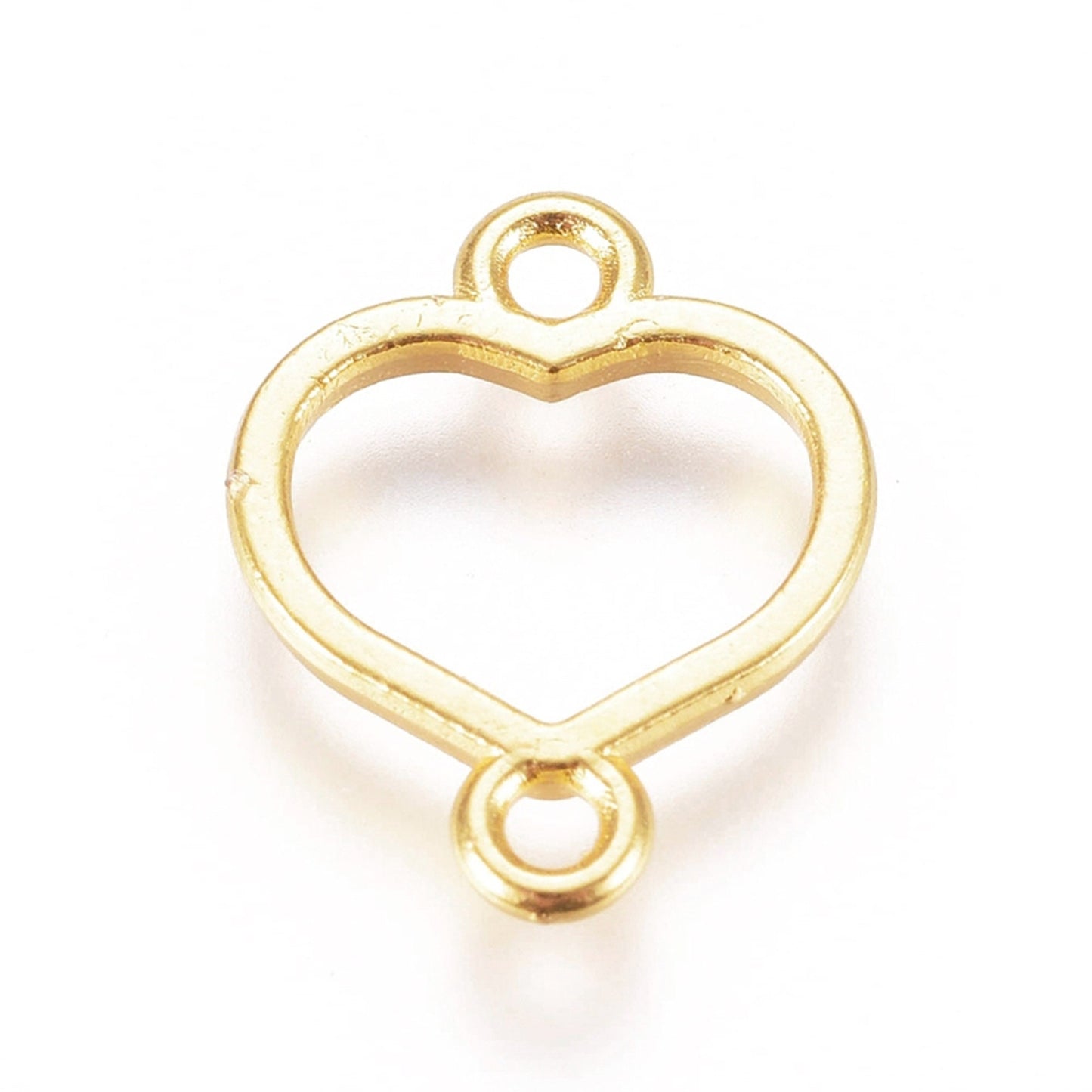 Heart Open Back Bezel Jewellery Link Connector, Heart Open Back Link Connector for UV resin, Heart Link Charms, Flower Necklace Pendants