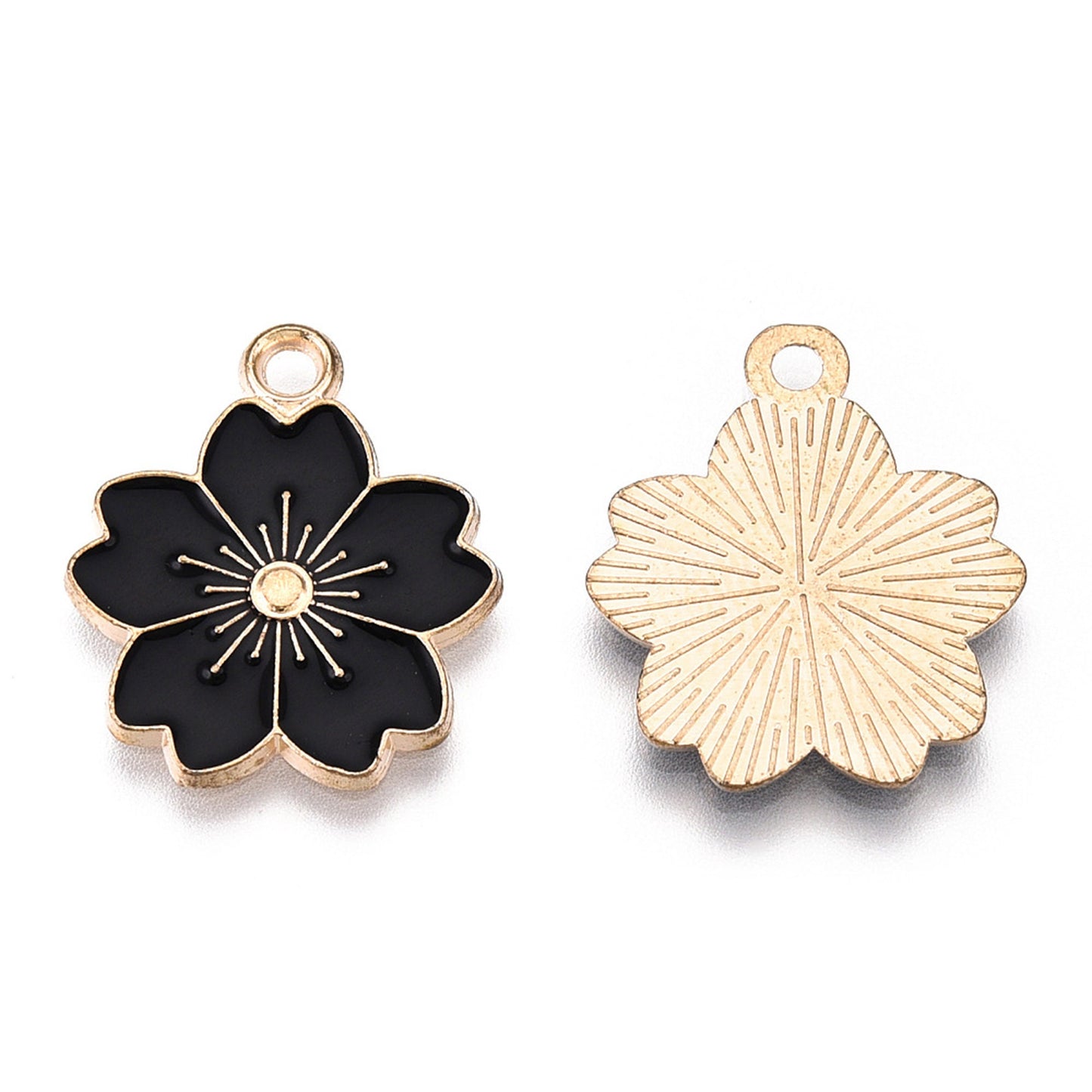 5/10pcs Sakura Flower Charm Jewellery Pendant, Cherry Blossom Enamel Charm for Jewelry Making DIY Jewelry Accessories