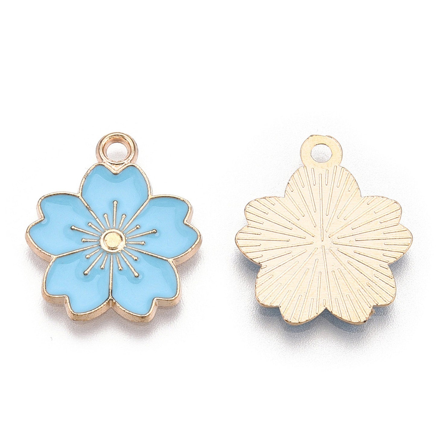 5/10pcs Sakura Flower Charm Jewellery Pendant, Cherry Blossom Enamel Charm for Jewelry Making DIY Jewelry Accessories