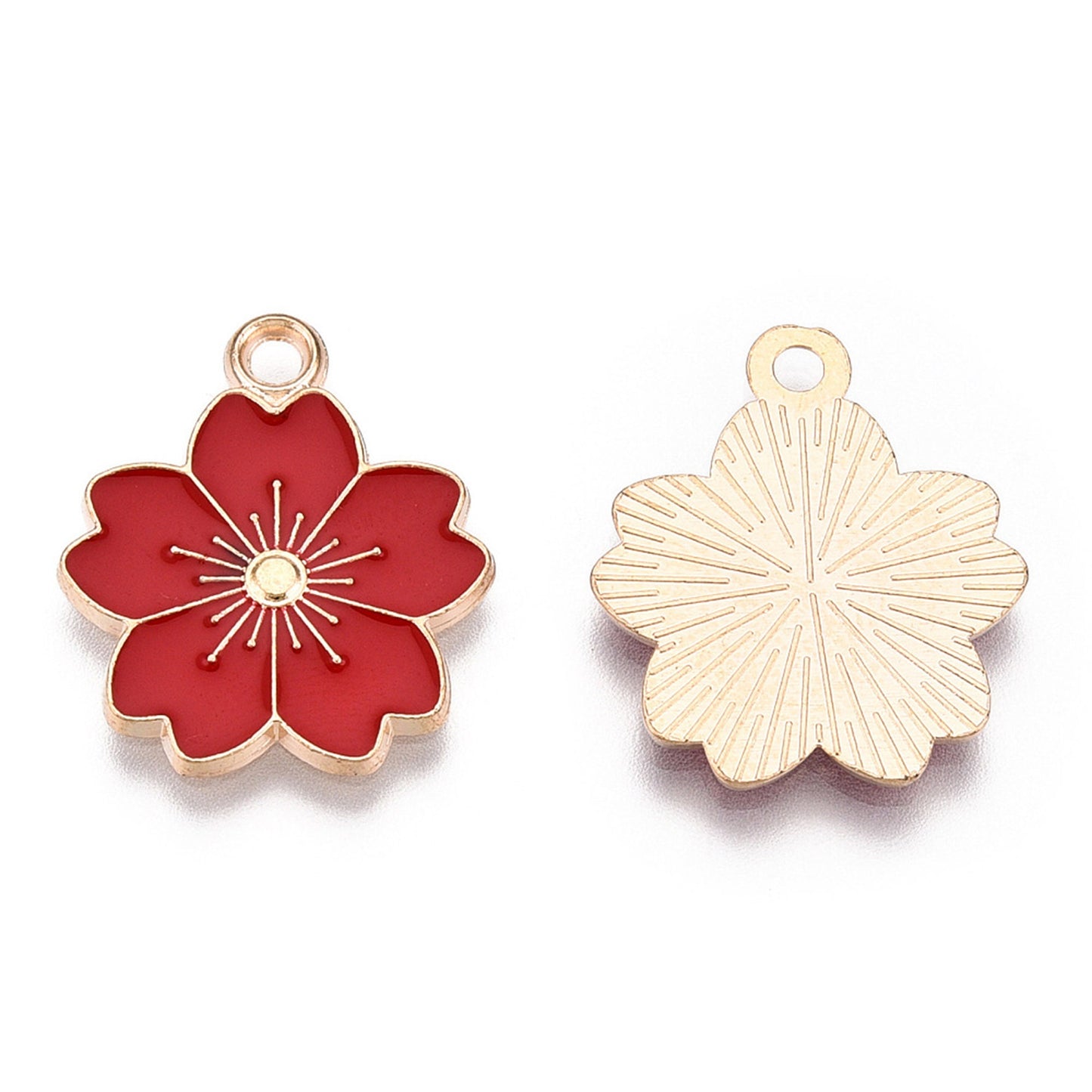 5/10pcs Sakura Flower Charm Jewellery Pendant, Cherry Blossom Enamel Charm for Jewelry Making DIY Jewelry Accessories