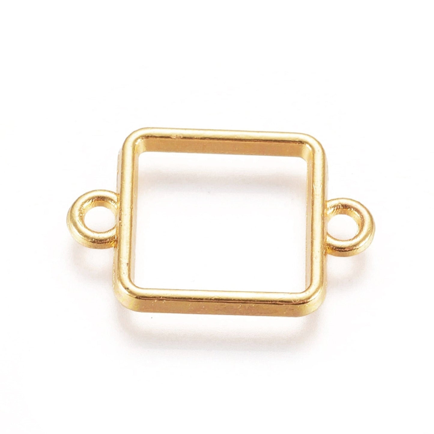 Open Back Bezel Square Jewellery Link Connector, Square Open Back Link Connector for UV resin, Heart Link Charms, Flower Necklace Pendants