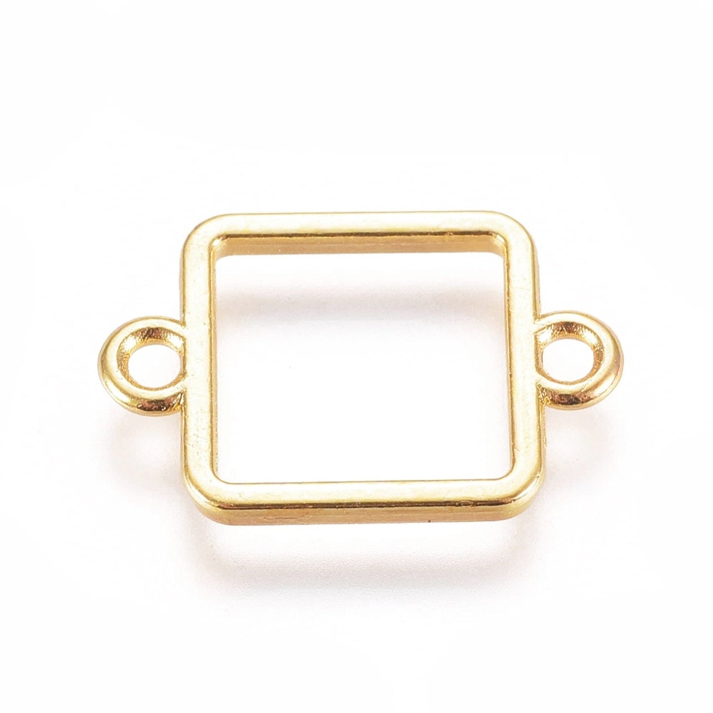 Open Back Bezel Square Jewellery Link Connector, Square Open Back Link Connector for UV resin, Heart Link Charms, Flower Necklace Pendants