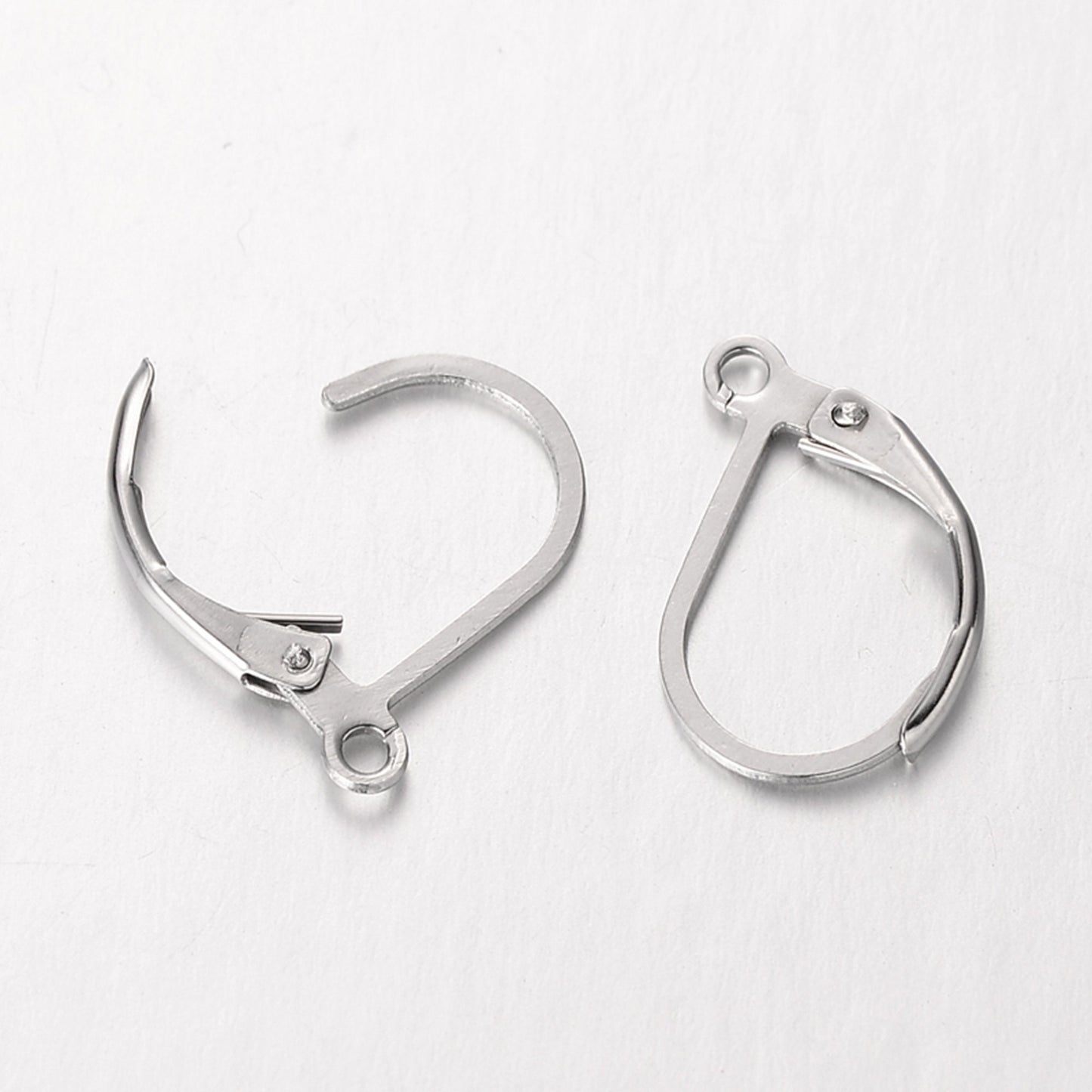 Stainless Steel Leverback Earring Findings with loop, Plain Leverback Errings, Stainless Steel Leaver Backs, Small Leaver Backs