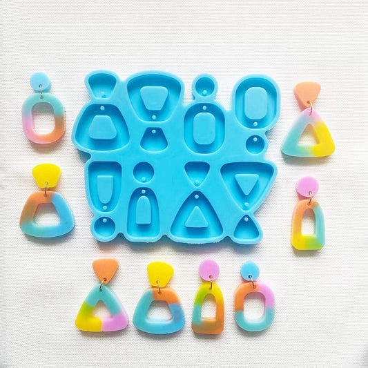 Statement Earrings Silicone Mould, Geometrical Earring Silicone Mold, Epoxy Resin Mold, Earring Silicone Mould, DIY Jewellery Making Mold