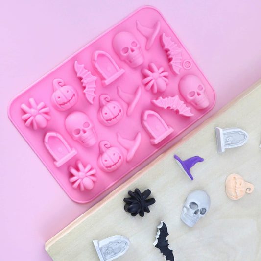 Halloween Silicone Mould, Epoxy Resin Stud Mold, Pendant Silicone Mould, Stud Earrings DIY, Chocolate, Gummy, Mould, Baking Mould